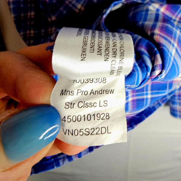Ariat Pro Series L Blue plaid Buttondown Shirts. Work Casual Comfy Stylish Cool - Picture 10 of 16